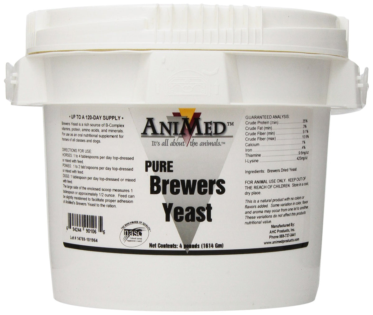 ANIMED Horse Brewers Yeast Supplement bag for daily energy and digestion support.