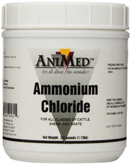 ANIMED ammonium chloride powder bag on shelf for livestock health support.