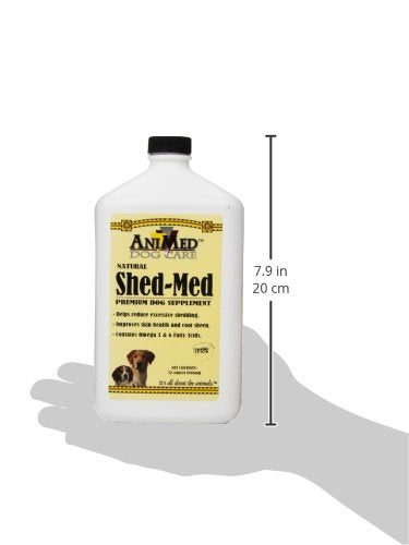ANIMED Shed-Med Premium Dog Supplement coat shine close-up showing healthier fur.