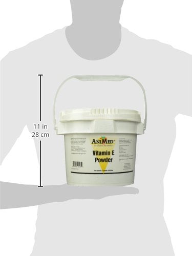 ANIMED Vitamin E Powder on cat dish, easy routine for supplements.
