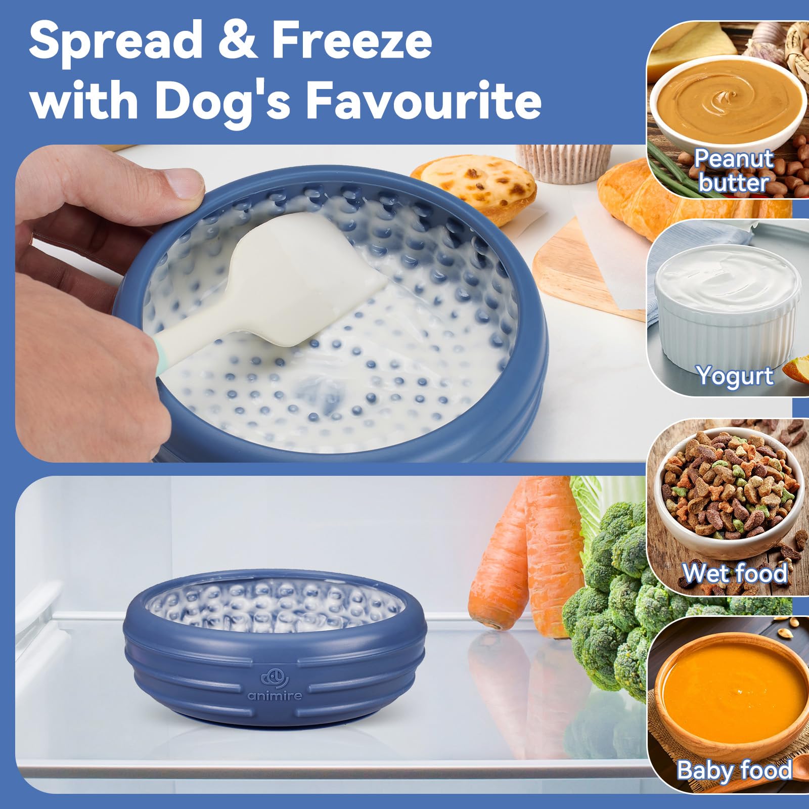Animire anti-spill raised edges keep floors clean during grooming sessions.