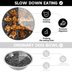 Animire bowl insert fits plastic, ceramic, stainless bowls for versatile use.