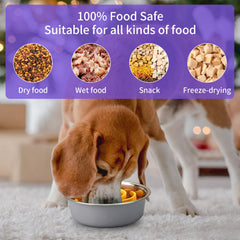 Animire compatible with plastic, ceramic, stainless, and glass bowls for flexible use.