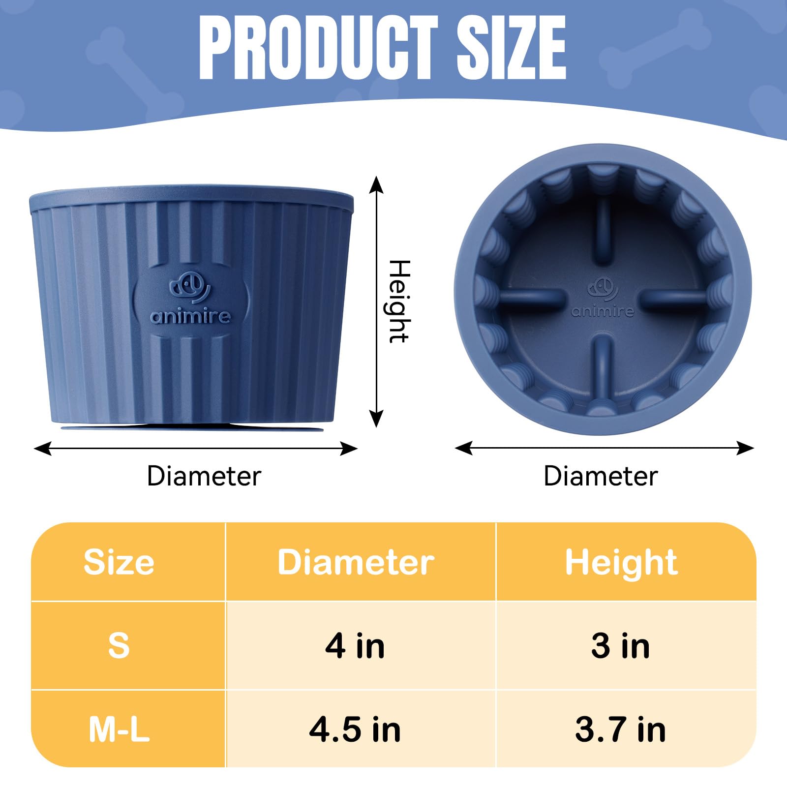 Animire Dog Lick Bowl BPA-free label emphasizes safe silicone for dogs.