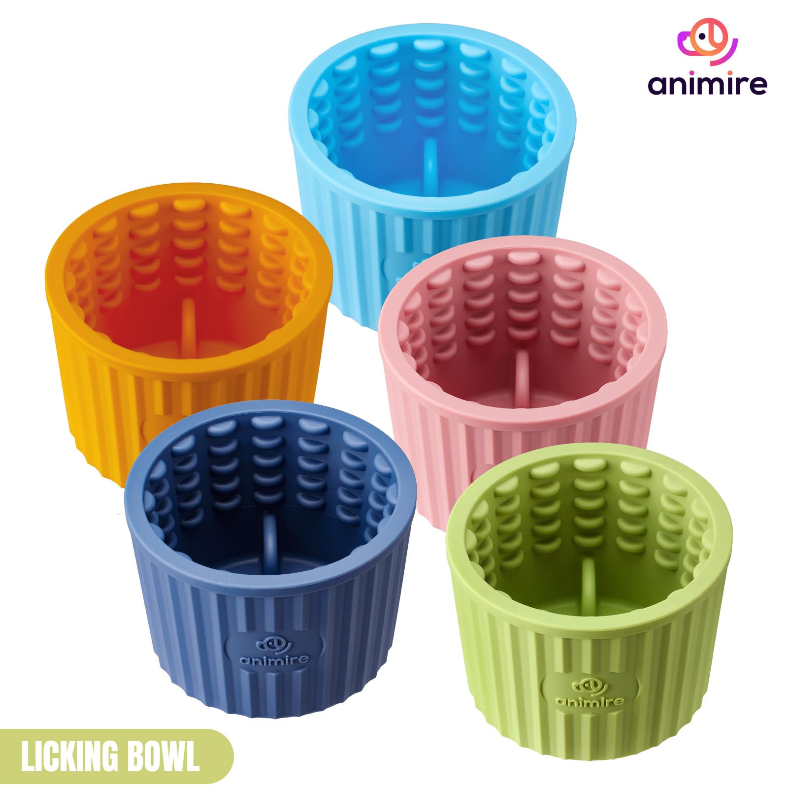 Animire dog lick bowl easy to rinse and store after use.