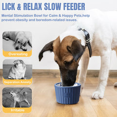 Animire Dog Lick Bowl in freezer showing treat-freeze enrichment and extended play.