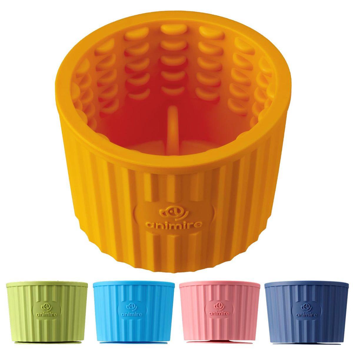Animire dog lick bowl with textured ridges for enrichment during meals