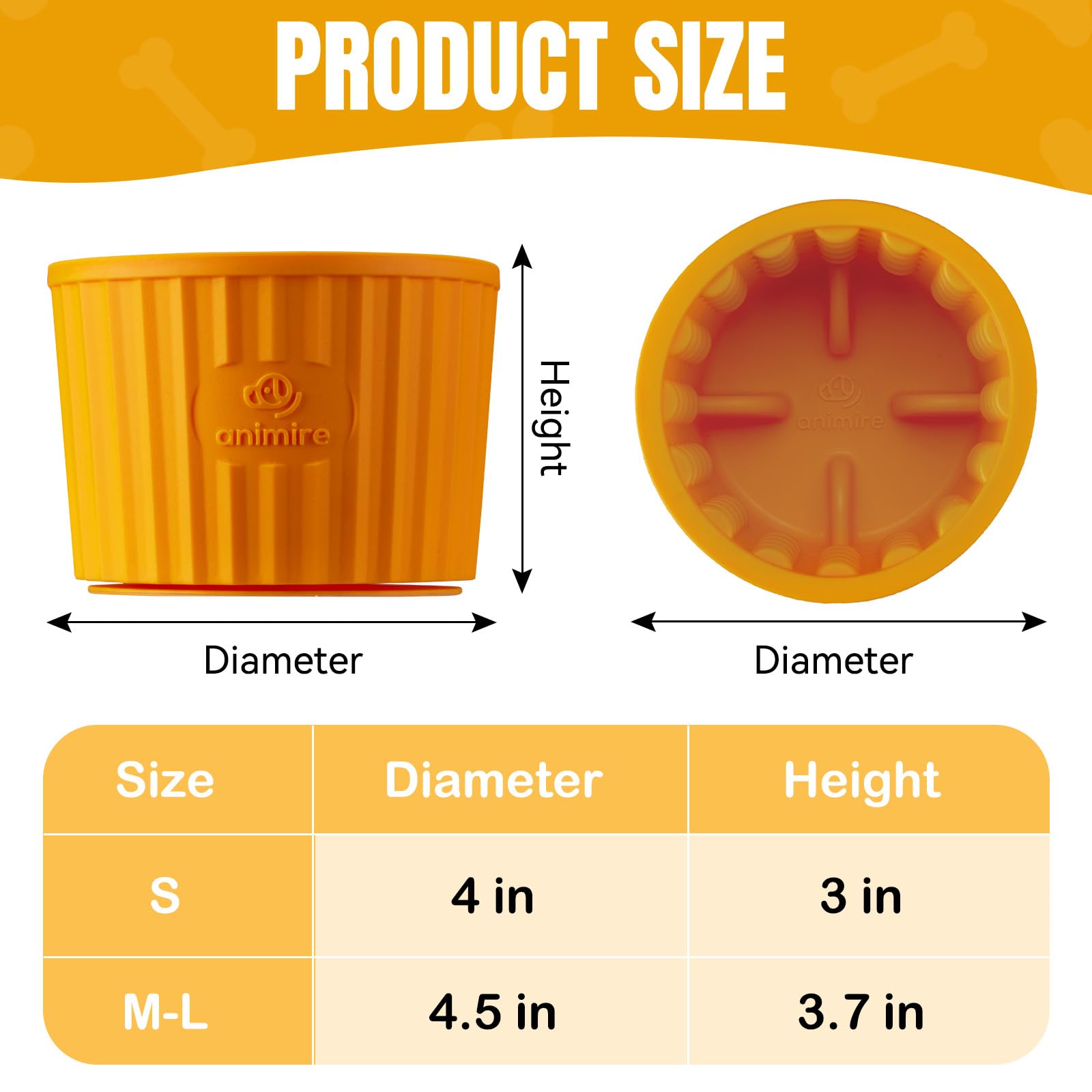 Animire lick bowl accommodates wet, dry, and yogurt-topped meals for versatility