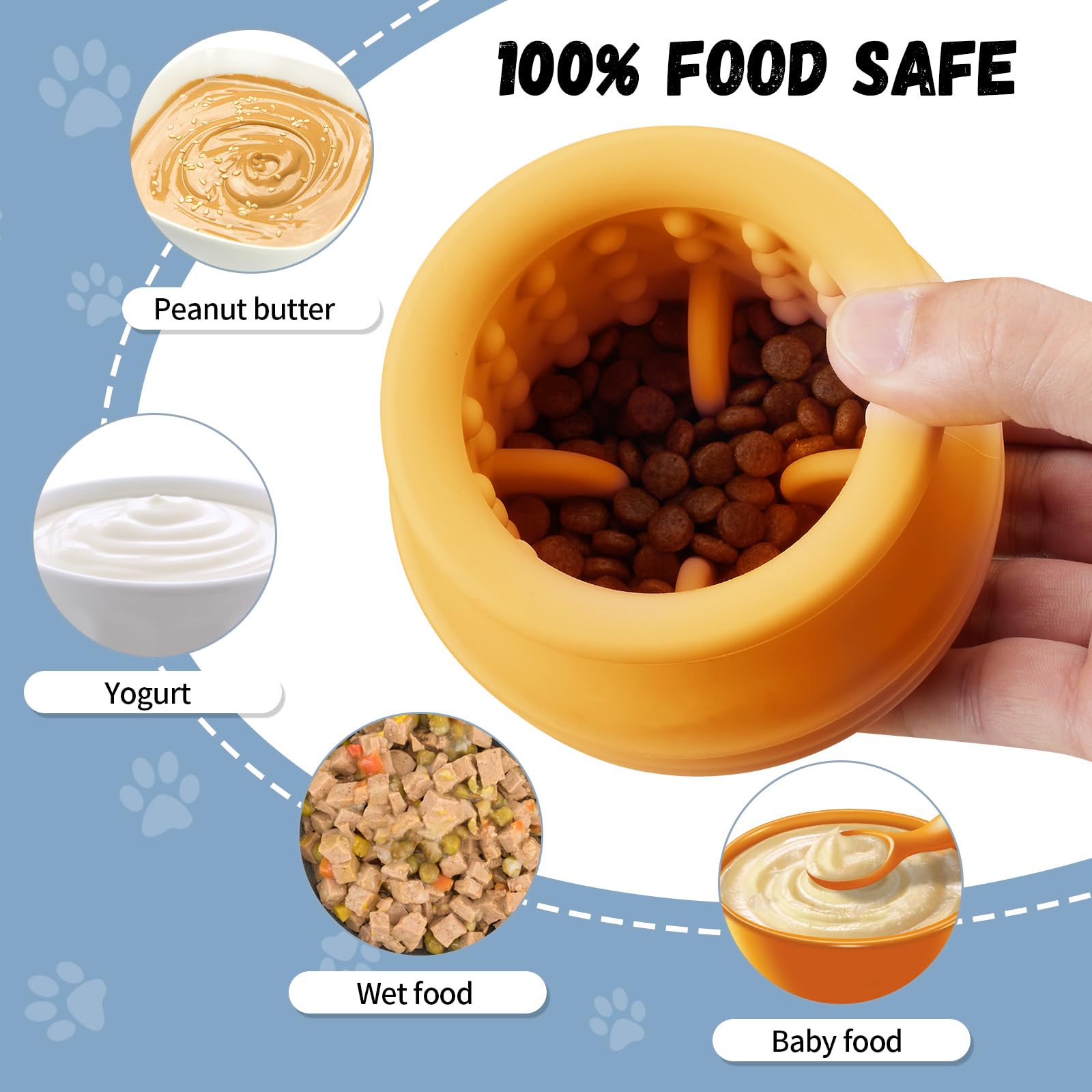 Animire durable silicone dog toy offers safe chewing with a non-toxic, BPA-free design.