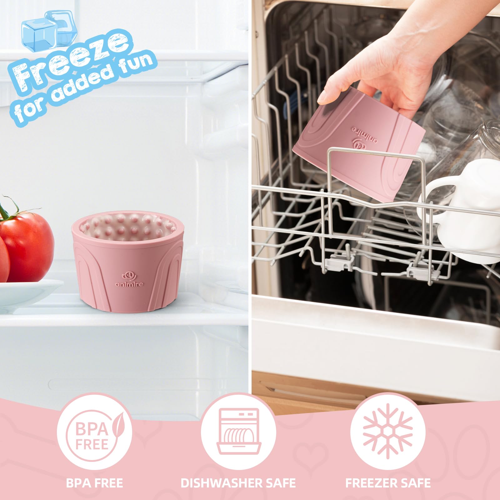 Animire dishwasher and microwave safe design for easy cleaning