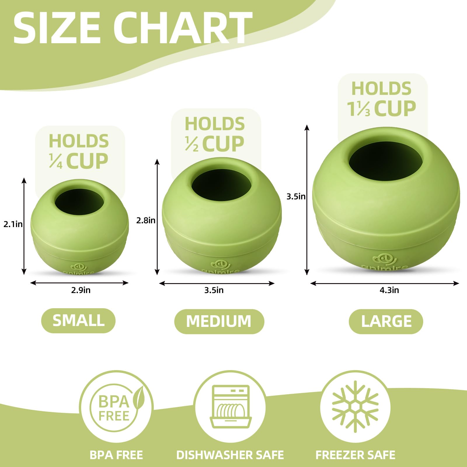 Animire freeze-friendly design supports cooling treats and slow feeding on hot days.