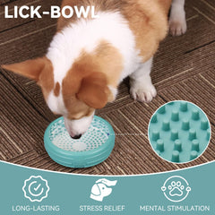 Animire freeze lick mat textured surface with yogurt for cooling treats.