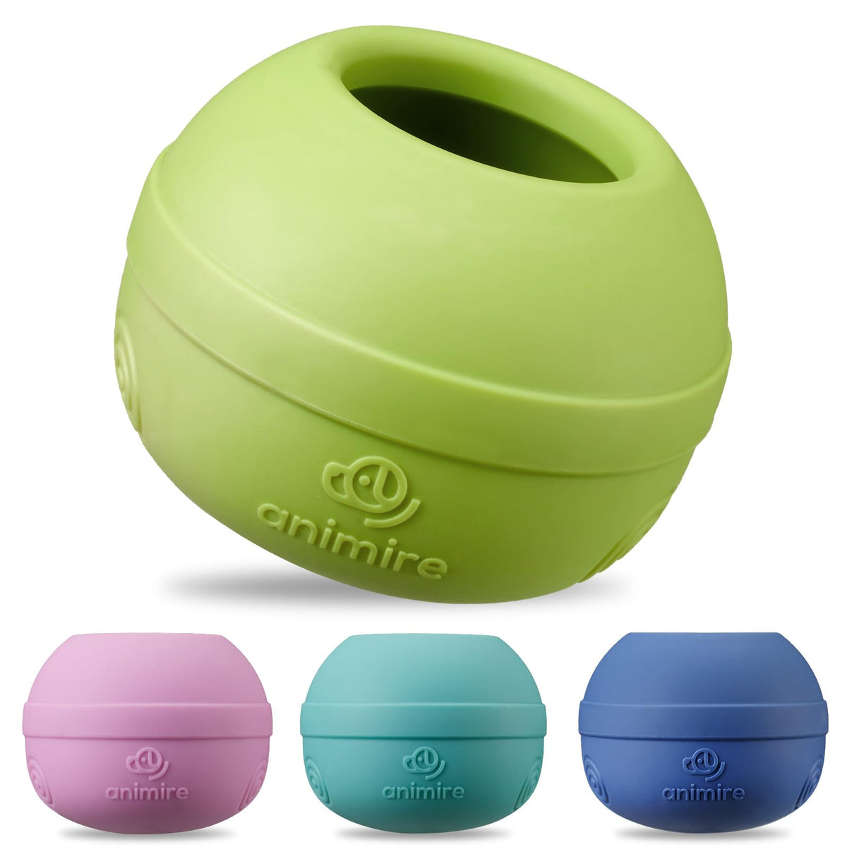 Animire lick toy inside-fill ready for frozen treats to cool dogs.