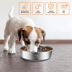 Animire non-slip silicone base keeps bowl steady and leaves floors scratch-free