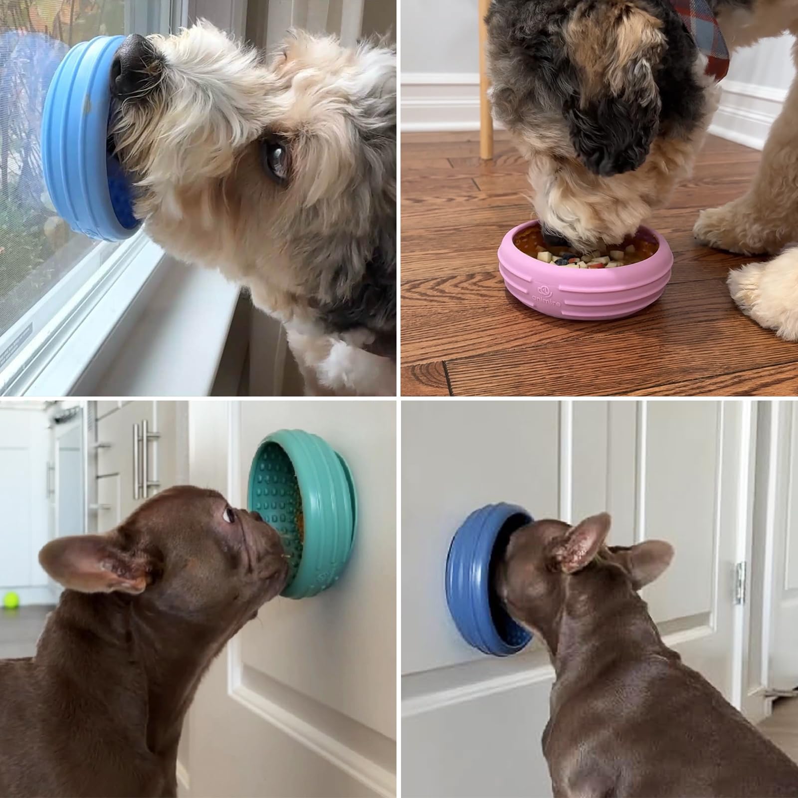 Animire non-slip suction base keeps bowl secure during use.