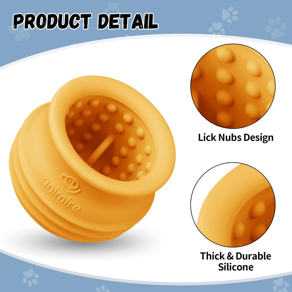 Animire textured licking surface supports saliva flow and oral care during play.