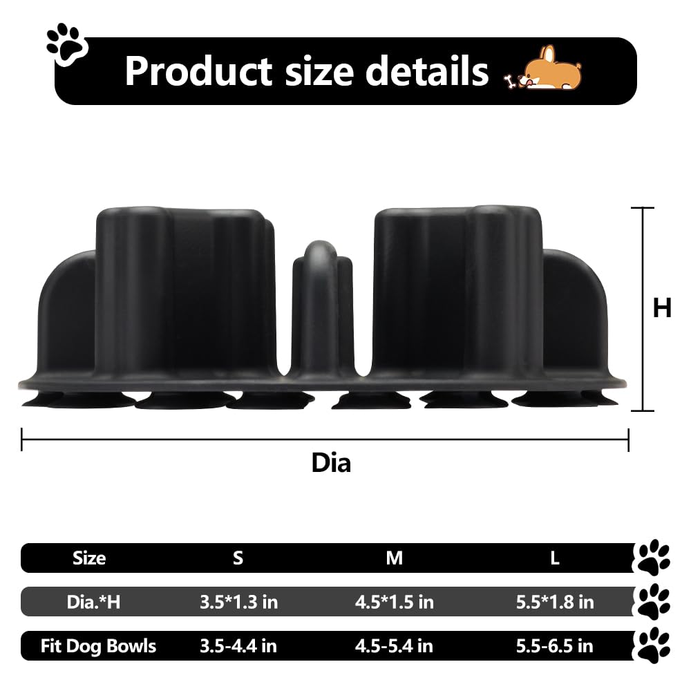 Animire durable insert with secure suction base reduces mess and spills.