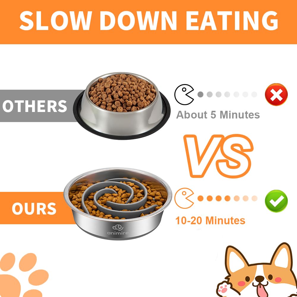 Animire slow feeder insert silicone—gentle on nose and easy to clean