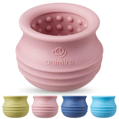 Animire Treat Dispensing Dog Toy pink wobble enhances interactive play and treat-time enrichment.