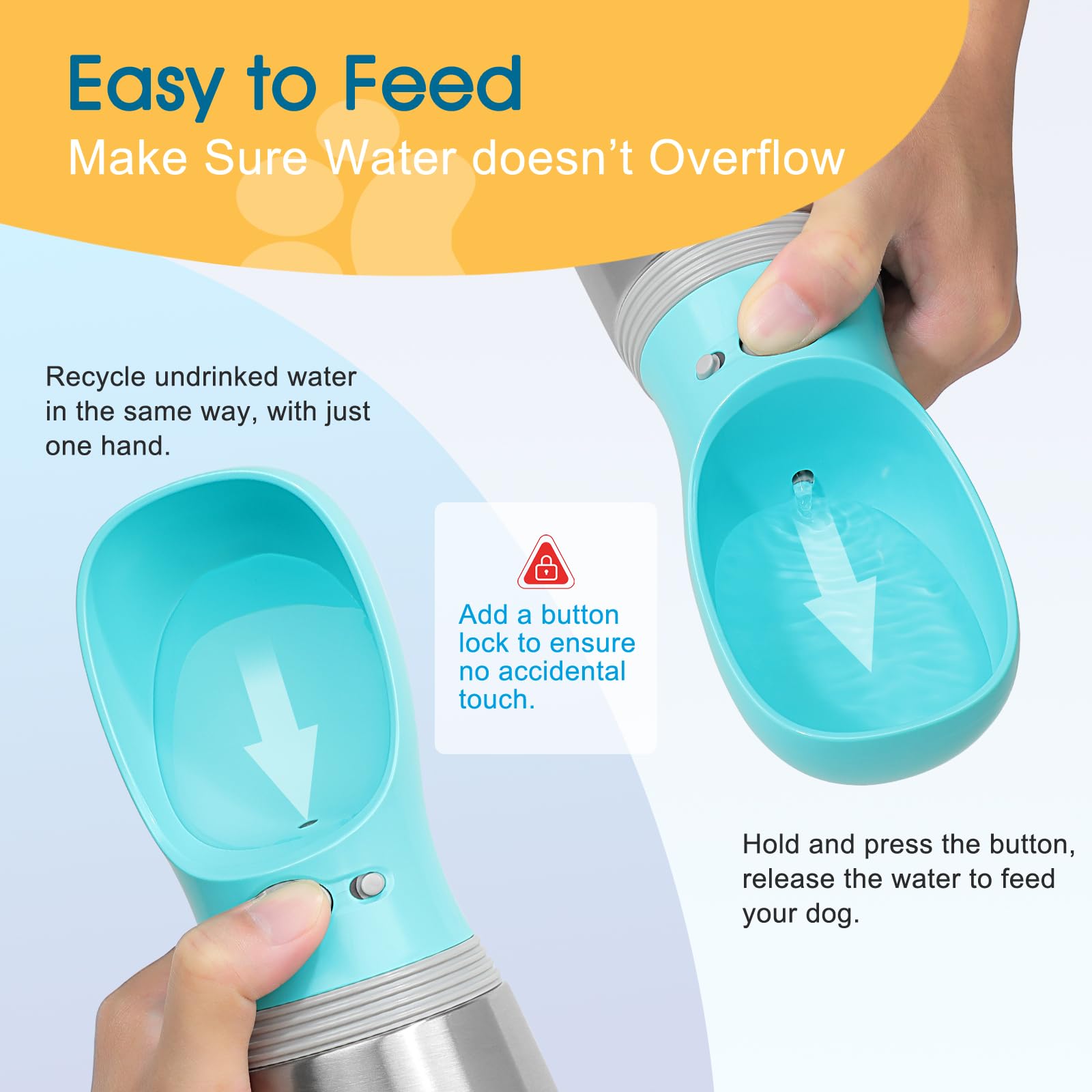 Anipaw one-hand operation for easy drinking during hikes