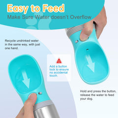 Anipaw portable dog water bottle leak-proof-seal ensures spill-free backpacking and day trips