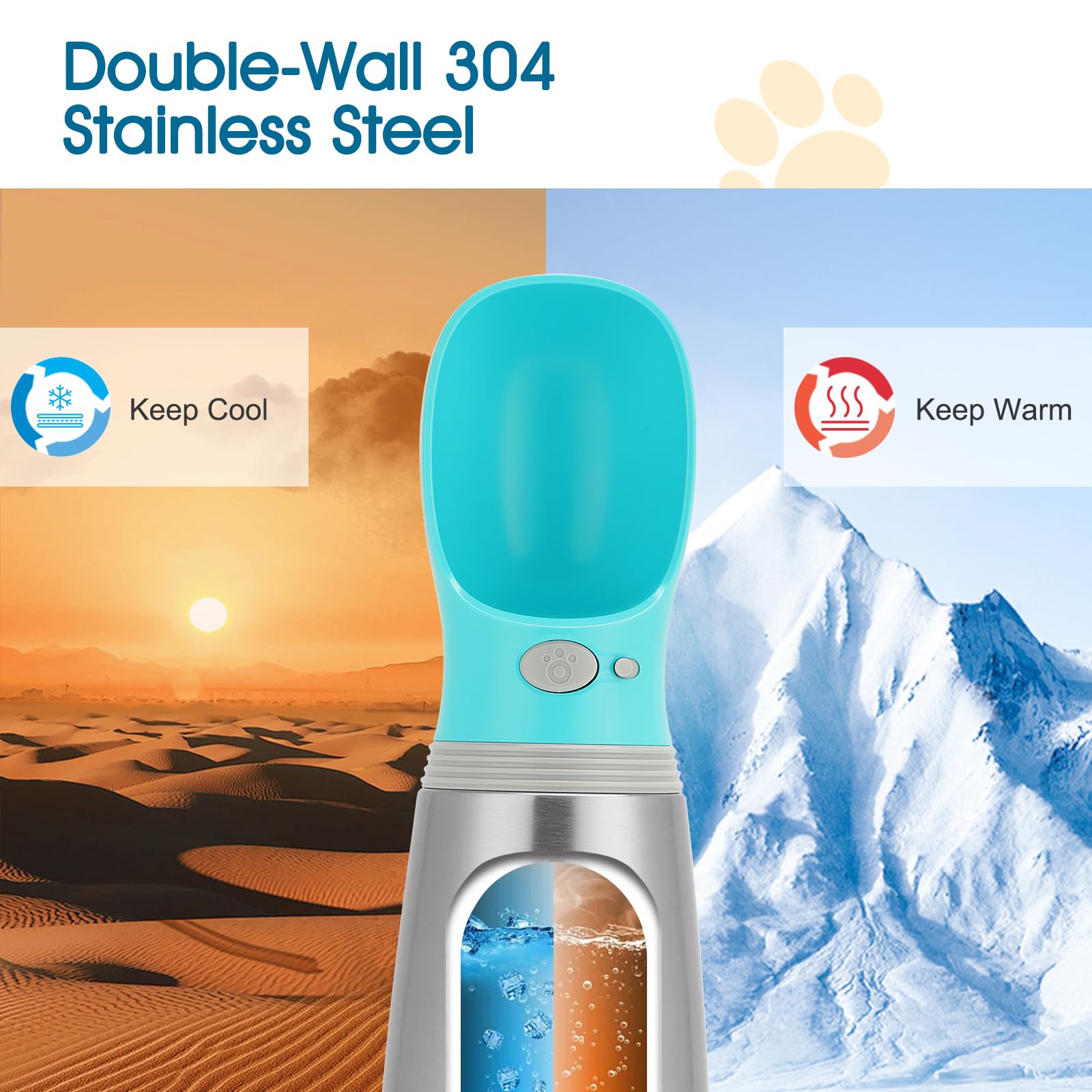 Anipaw bottle with silicone seal prevents leaks during travel