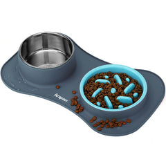 Anipaw slow feeder bowl 15oz promotes mindful eating for pets.