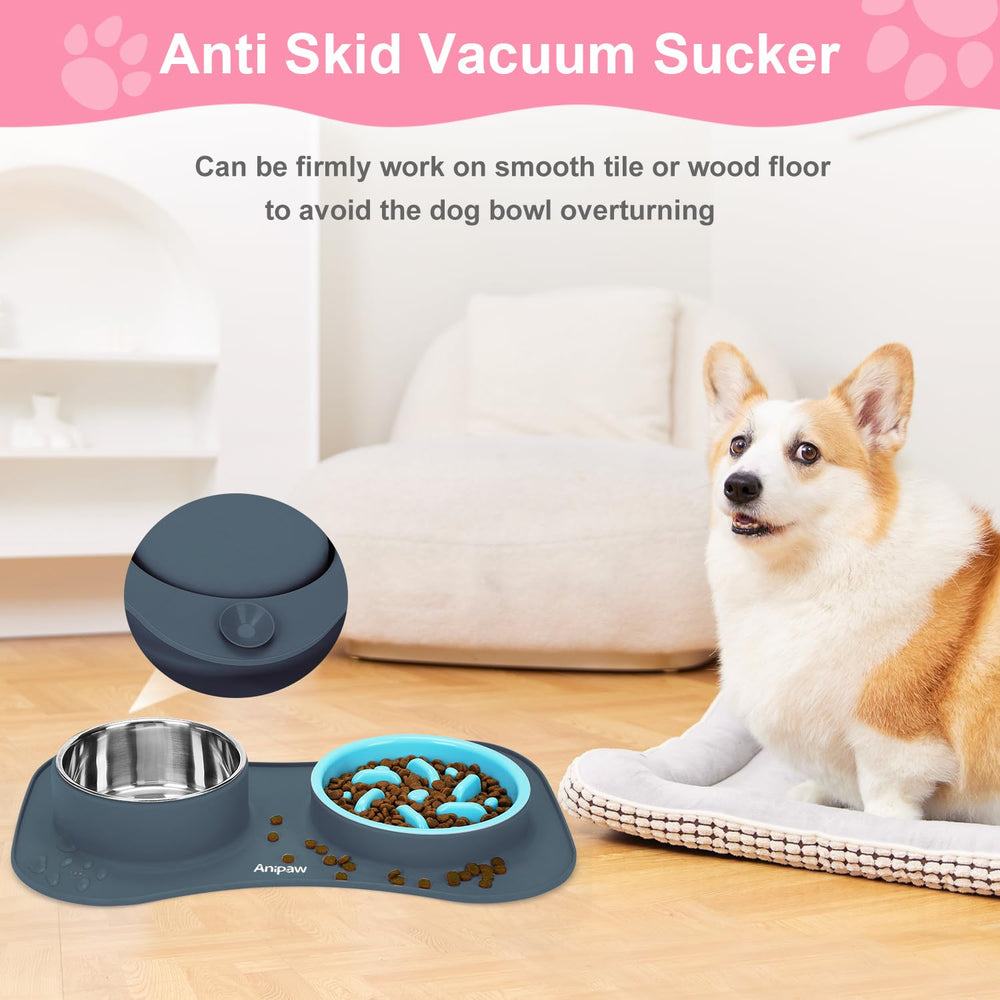 Anipaw stainless steel water bowl 23oz delivers reliable hydration and durability.