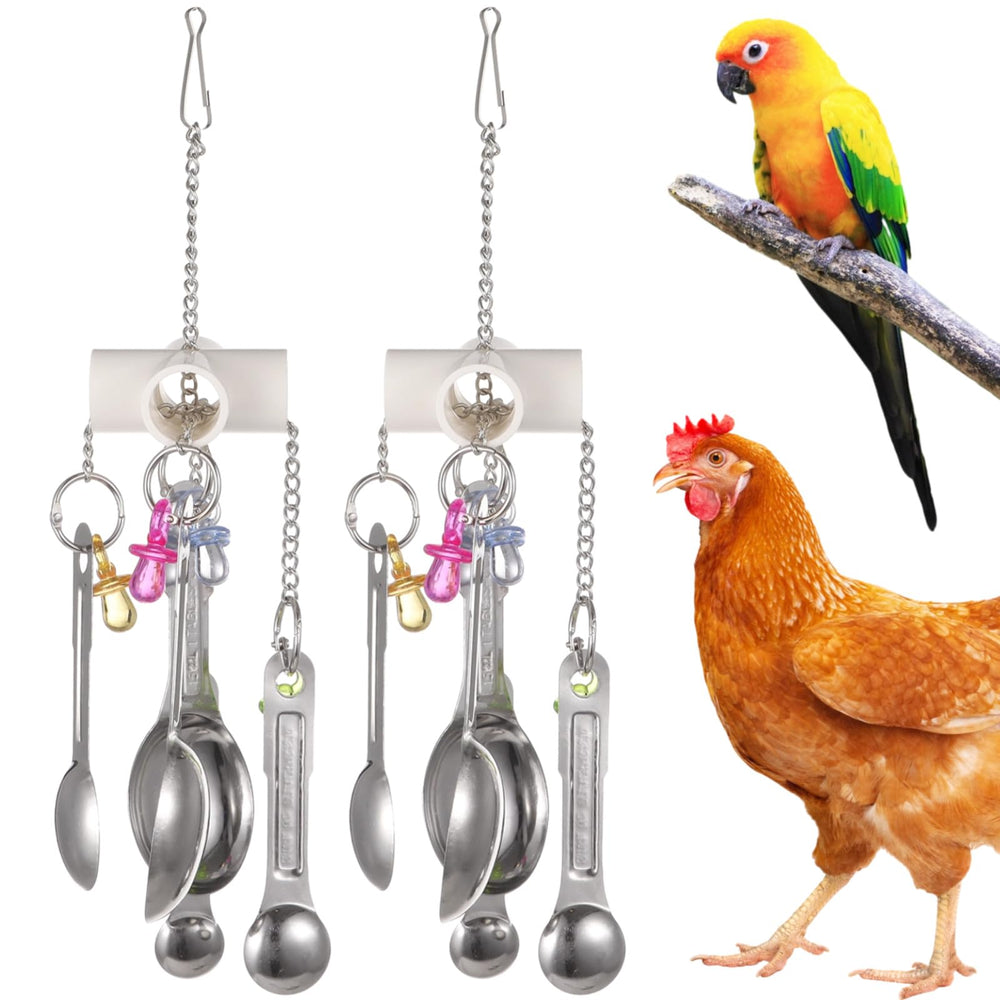 Anjetan two-pcs enrichment set is compact and easy to hang in the coop