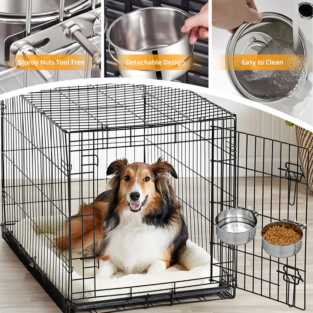 Ankeizzy no-spill-dog-crate-bowl prevents mess during movement