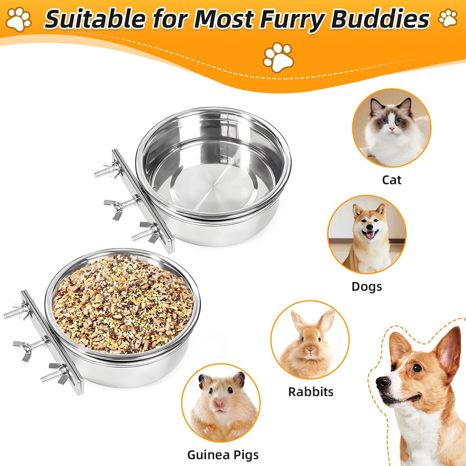Ankeizzy wall-mounted-cat-bowls save space for cats and small pets