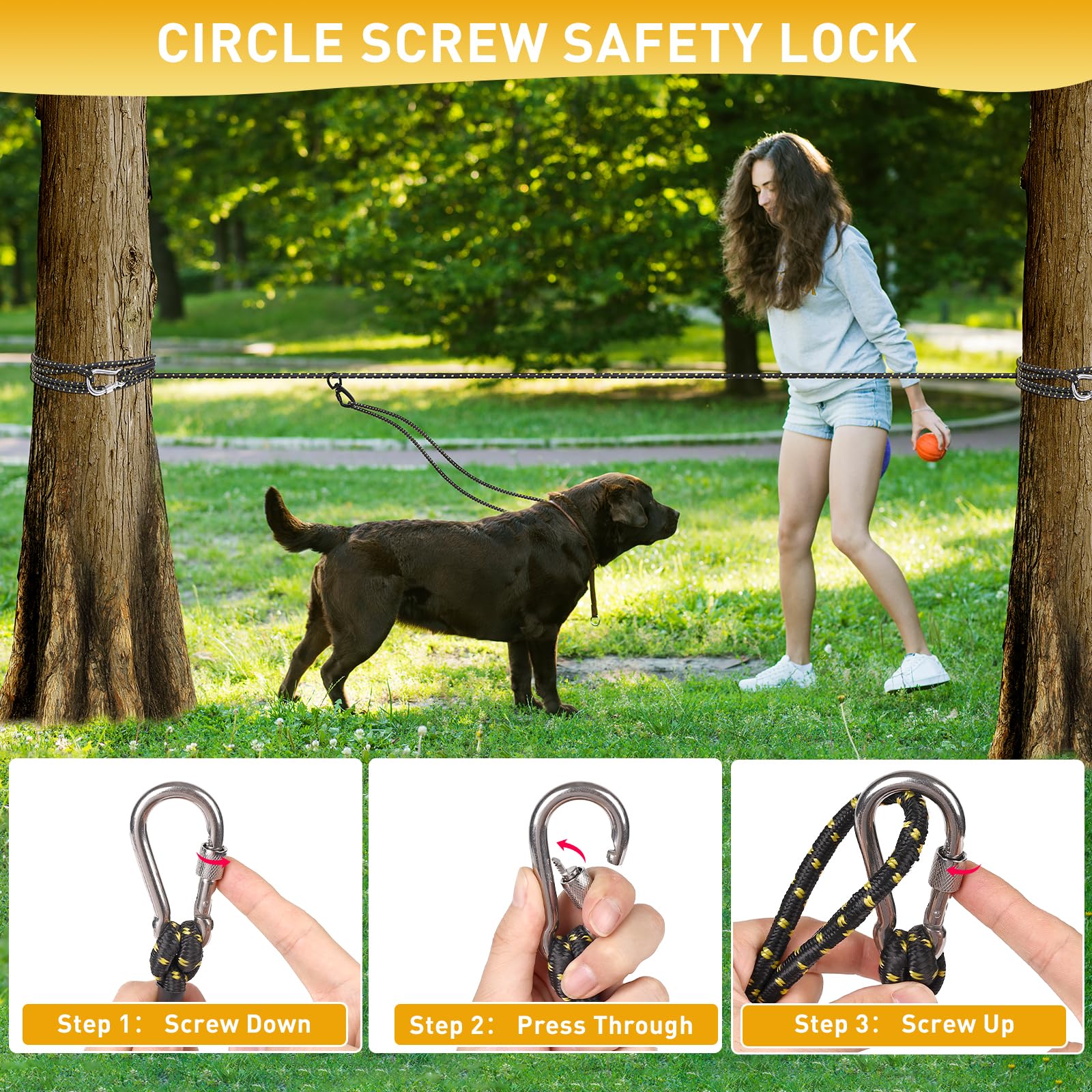 ANKEWY tie-out packable for easy transport to camping or park