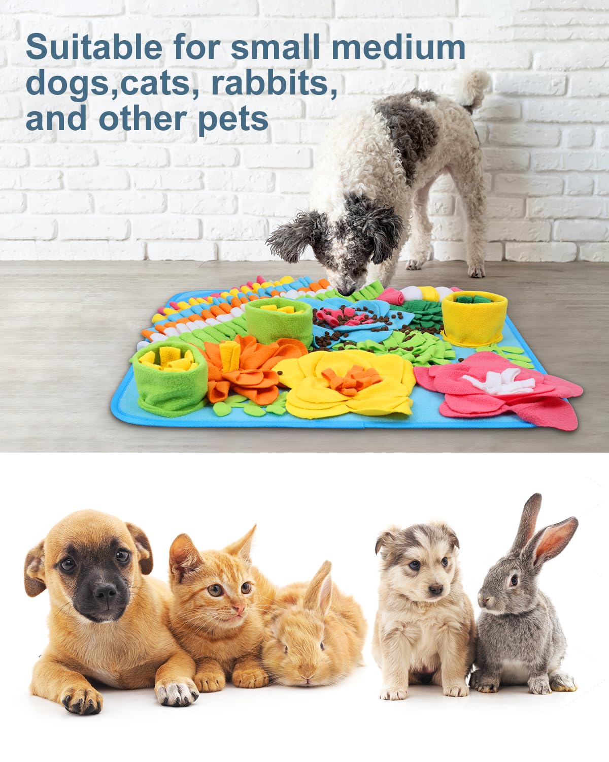 Ankilo Snuffle Mat portable design folds for easy storage and travel.
