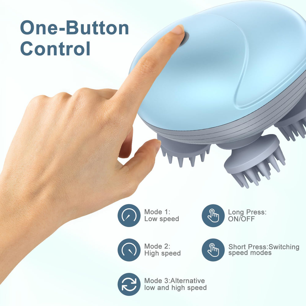 Ankilo soft silicone heads prevent hair tangling during pet massages.