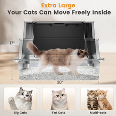 ANKJIWZ XXXL interior view shows spacious room for large or multiple cats.