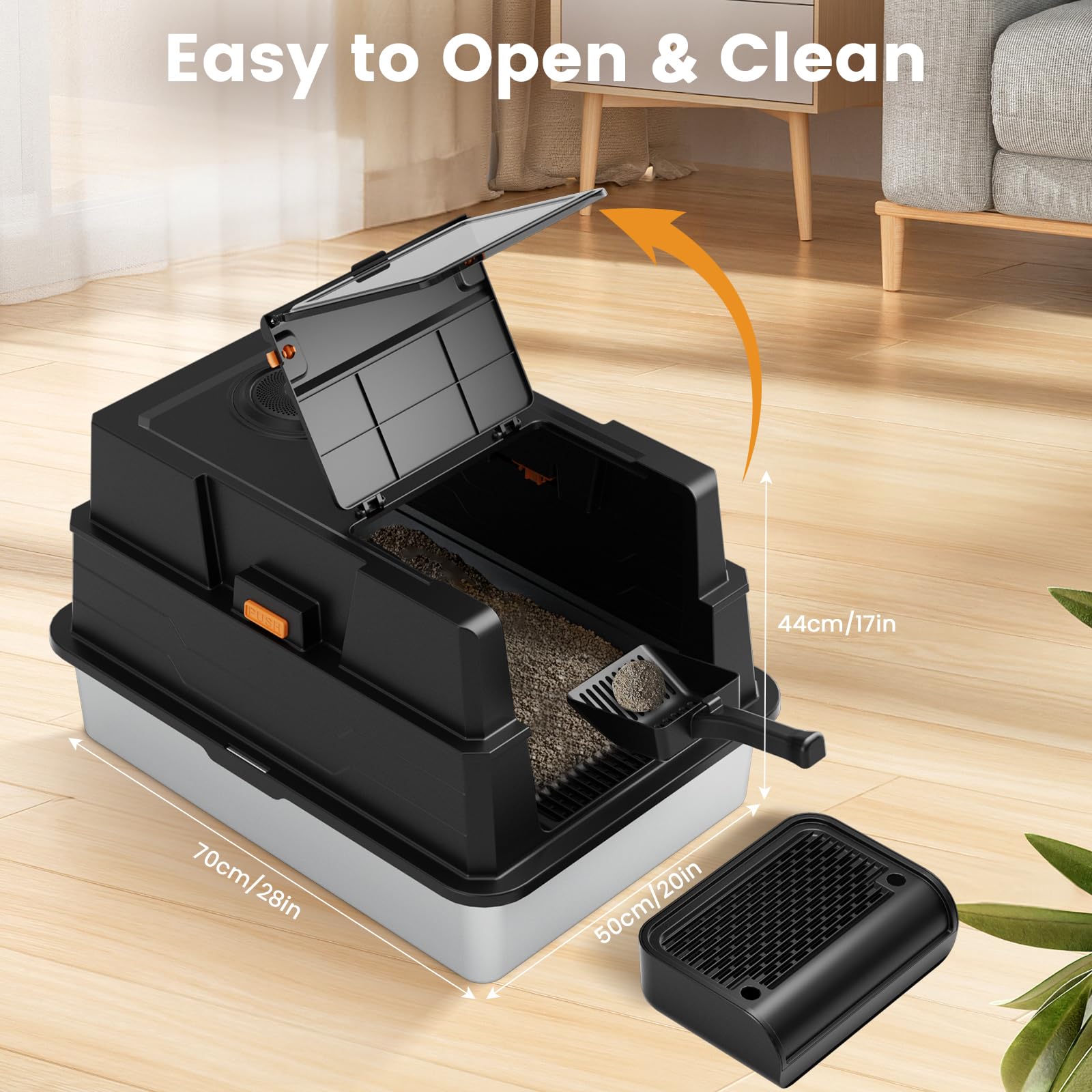 ANKJIWZ XXXL semi-enclosed mode balances ventilation and cleaning ease.