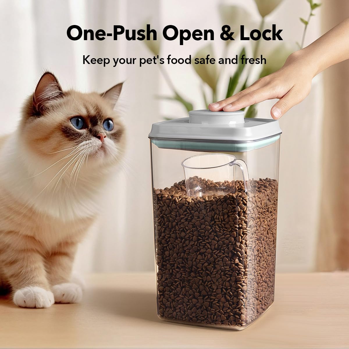 Ankou container made from BPA-free PET material for safe pet food storage