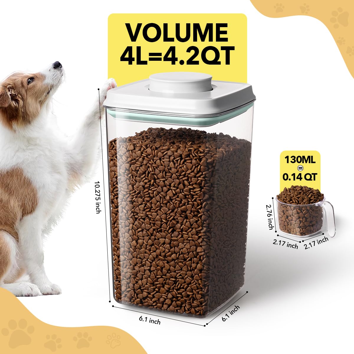 Ankou container placed in pantry demonstrating space-saving storage