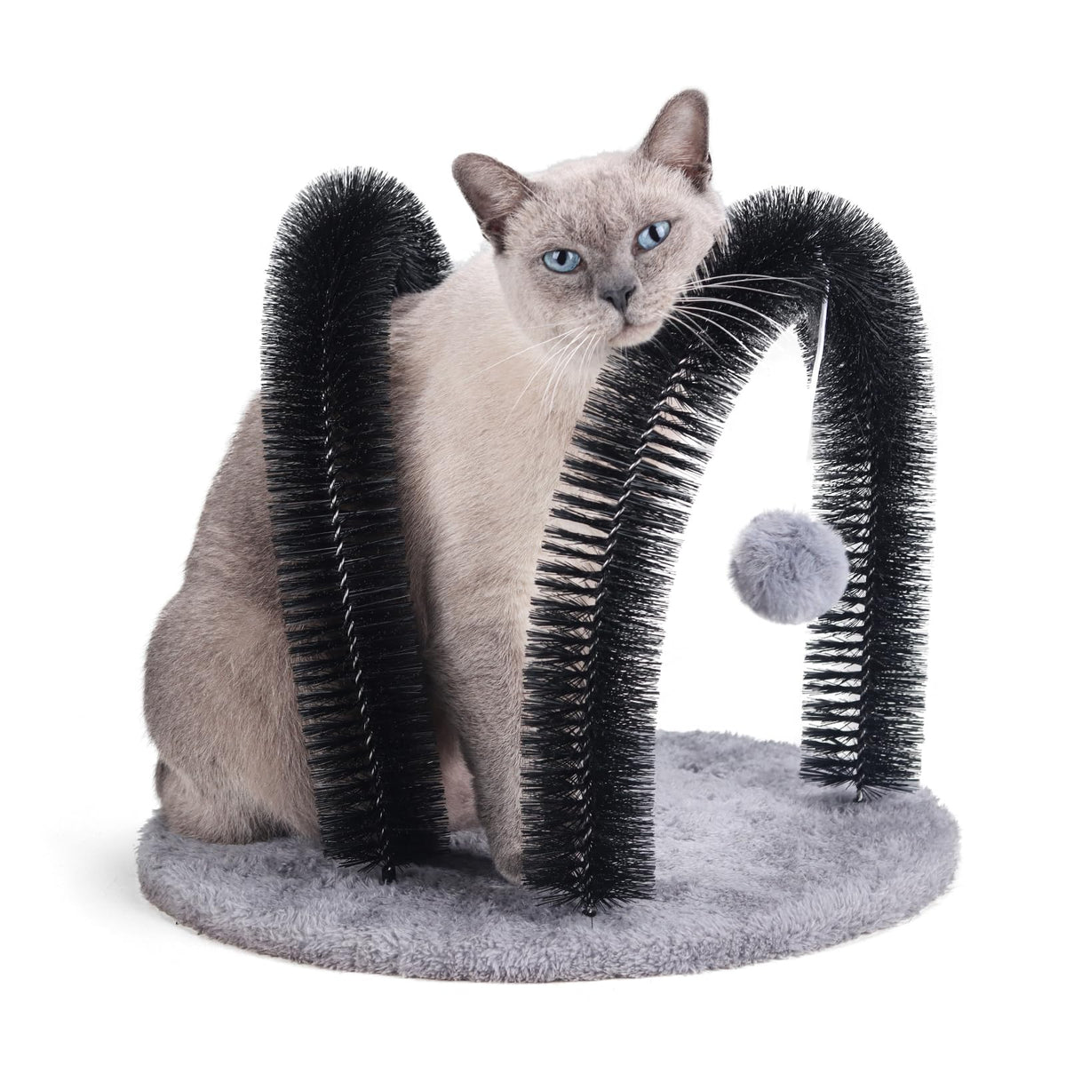 Ankuliy Cat Arch Self Groomer Base provides a stable foundation for vigorous scratching.