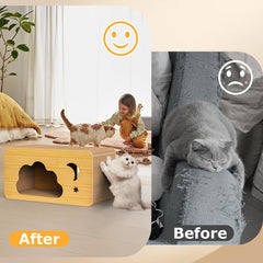 ankuliy cat scratcher corrugated cardboard material offers natural texture for nails and claws.