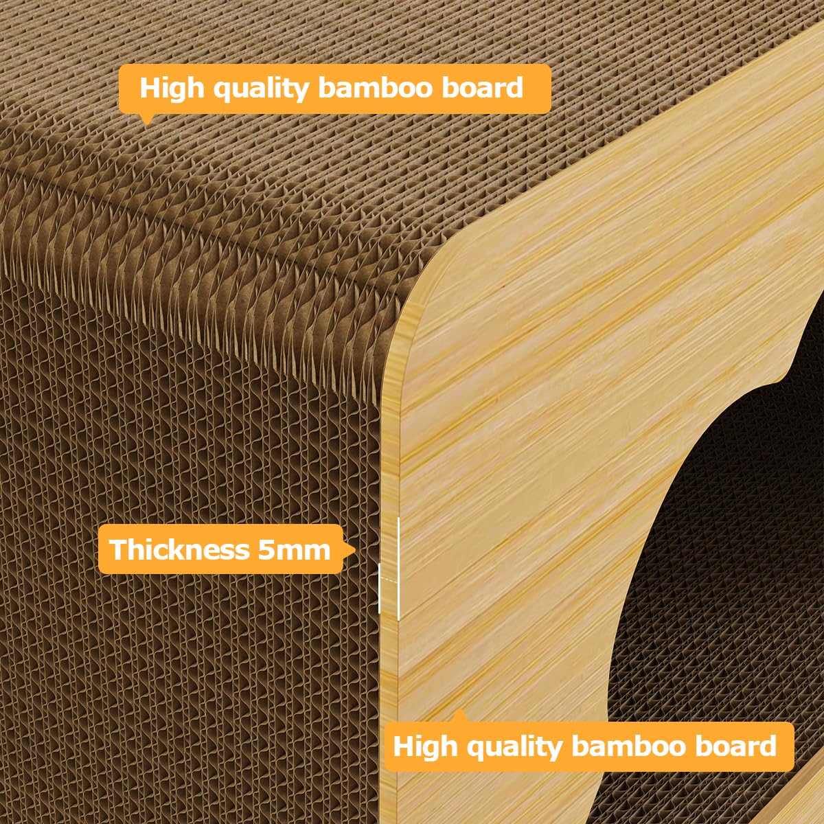 ankuliy cat scratcher natural-looking design blends with home décor.