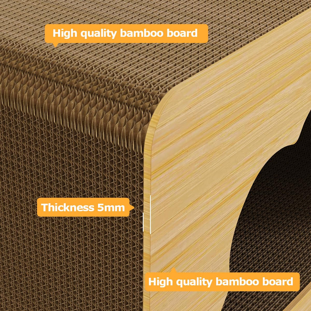 ankuliy cat scratcher natural-looking design blends with home décor.
