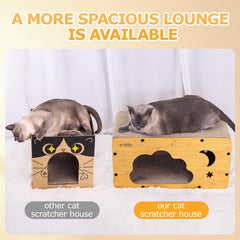 ankuliy cat scratcher top-part supports larger cats, reducing furniture scratching.