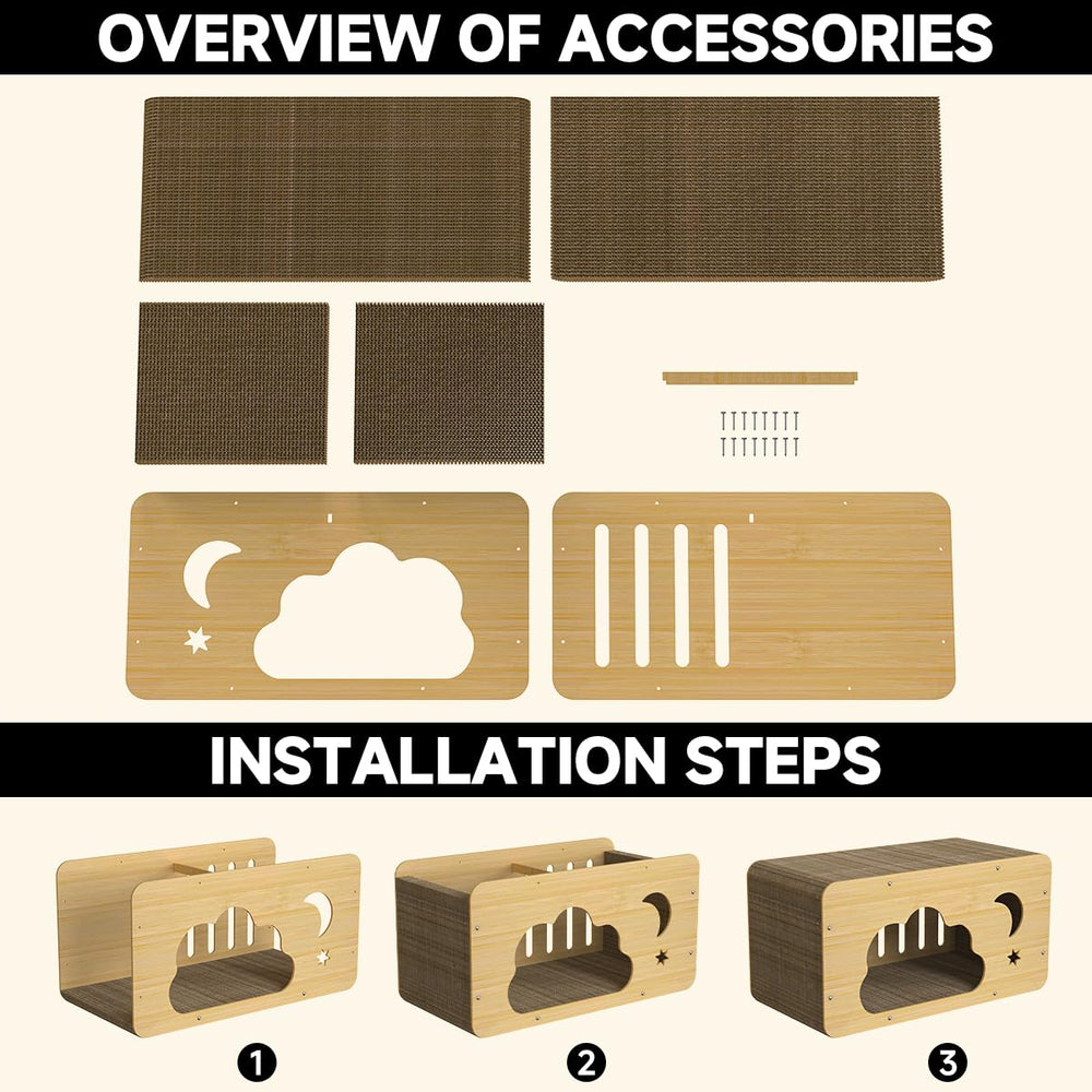 ankuliy cat scratcher easy-assembly design for quick setup.