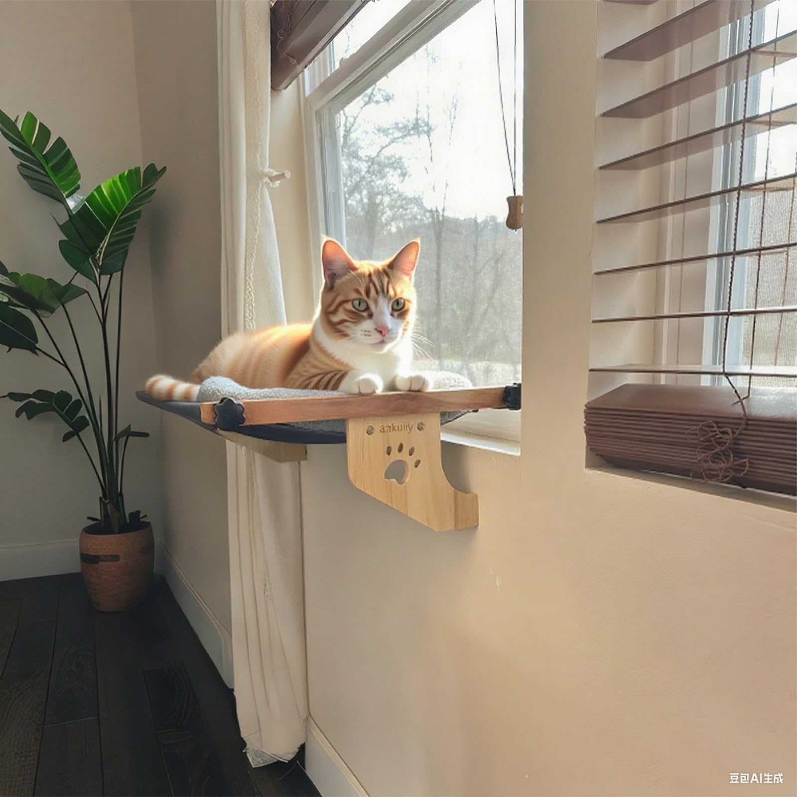 Ankuliy renter-friendly installation moves between windows without wall damage