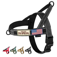 Annchwool No Pull Harness with soft padded handle for comfortable controlled walks.