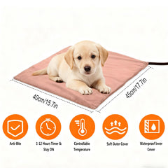 Annchwool pet heating pad thermostat control for adjustable warmth.
