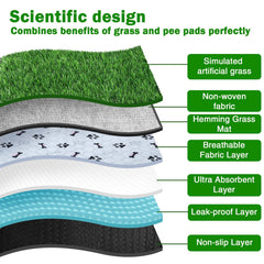 Annexfun dog potty grass mat indoor-outdoor setup with non-slip bottom.