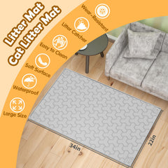 ANNIL silicone cat litter mat paw-scrape reduces litter on paws after exits.