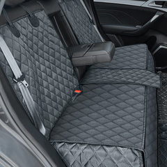 ANOSOSPECIAL dog car seat cover on back seat for secure pet travel.